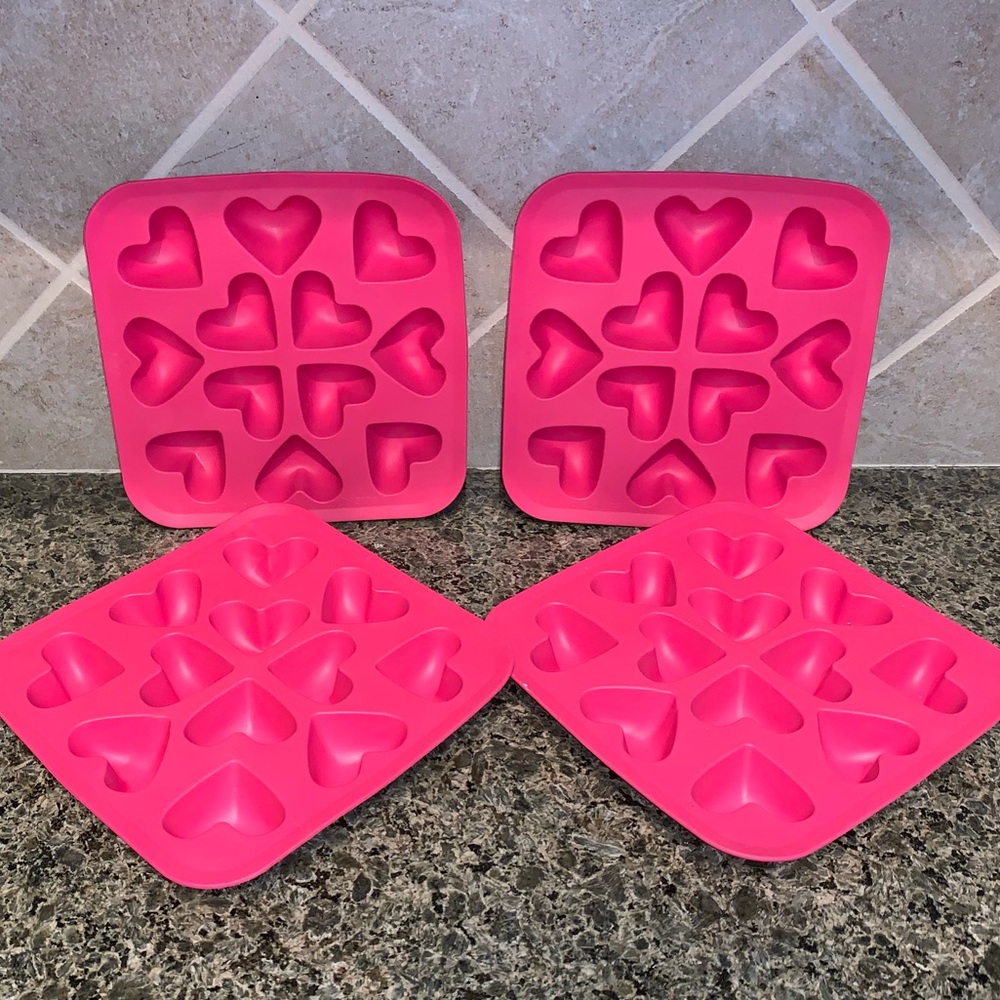 Hot Pink Heart Ice Cube Molds 💕